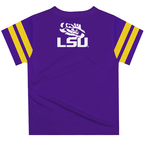 LSU Stripe Purple Boys Tee Shirt Short Sleeve - Vive La Fête - Online Apparel Store