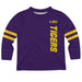 LSU Tigers Stripes Purple Long Sleeve Tee Shirt - Vive La Fête - Online Apparel Store