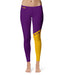 LSU Tigers Vive La Fete Game Day Collegiate Leg Color Block Women Purple Gold Yoga Leggings