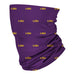 LSU Tigers Vive La Fete All Over Logo Game Day Collegiate Face Cover Soft 4-Way Stretch Two Ply Neck Gaiter - Vive La Fête - Online Apparel Store
