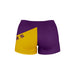 LSU Tigers Vive La Fete Game Day Collegiate Leg Color Block Women Purple Gold Optimum Yoga Short - Vive La Fête - Online Apparel Store
