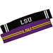 LSU Tigers Vive La Fete Girls Women Game Day Set of 2 Stretch Headbands Headbands Logo Purple and Name Black