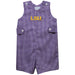 LSU Tigers  Embroidered Purple Gingham Boys Jon Jon