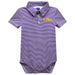 Louisiana State University Tigers Embroidered Purple Stripe Knit Polo Onesie