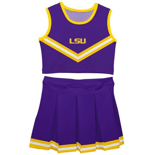 LSU Tigers Vive La Fete Game Day Purple Sleeveless Cheerleader Set