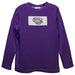 LSU Tigers Smocked Purple Knit Long Sleeve Boys Tee Shirt