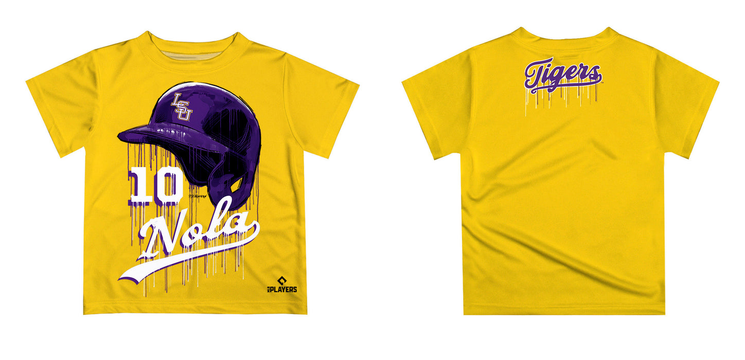 MLB Players Association Kevin Gausman LSU Tigers MLBPA Officially Licensed by Vive La Fete Dripping T-Shirt - Vive La Fête - Online Apparel Store