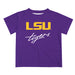 LSU Tigers Vive La Fete Script V1 Purple Short Sleeve Tee Shirt