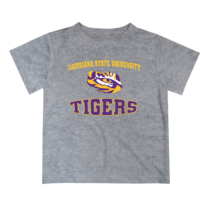 LSU Tigers Vive La Fete Boys Game Day V3 Gray Short Sleeve Tee Shirt
