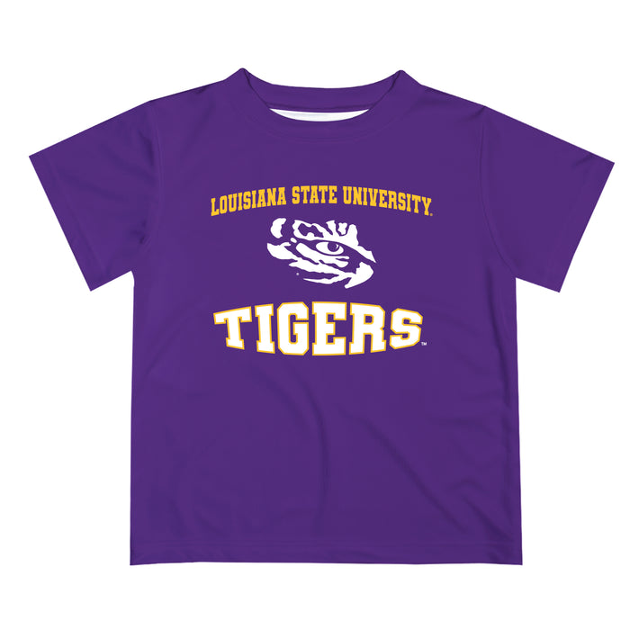 LSU Tigers Vive La Fete Boys Game Day V3 Purple Short Sleeve Tee Shirt