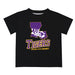 LSU Tigers Vive La Fete State Map Black Short Sleeve Tee Shirt
