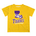 LSU Tigers Vive La Fete State Map Gold Short Sleeve Tee Shirt