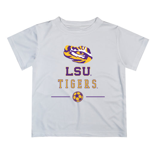 LSU Tigers Vive La Fete Soccer V1 White Short Sleeve Tee Shirt