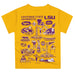 LSU Tigers Hand Sketched Vive La Fete Impressions Artwork Boys Purple Short Sleeve Tee Shirt - Vive La Fête - Online Apparel Store