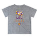 LSU Tigers Vive La Fete Soccer V1 Gray Short Sleeve Tee Shirt