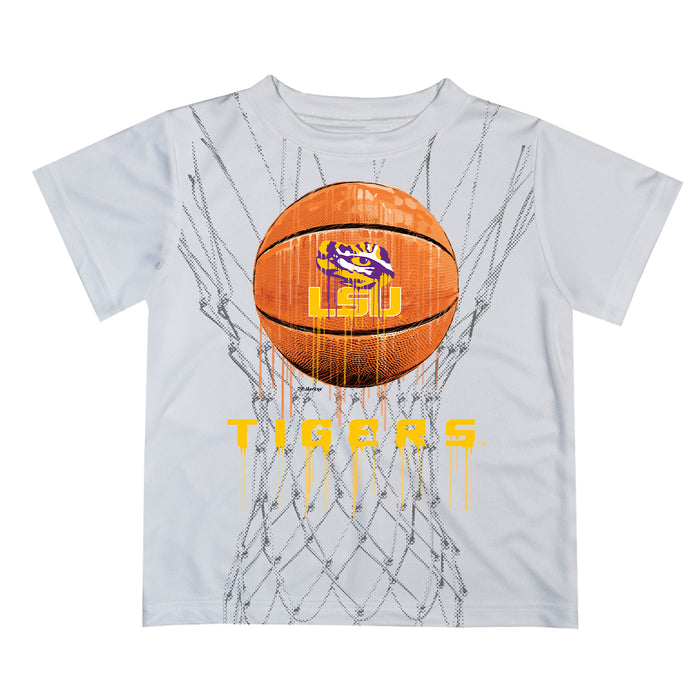 LSU Tigers Dripping Ball White T-Shirt by Vive La Fete