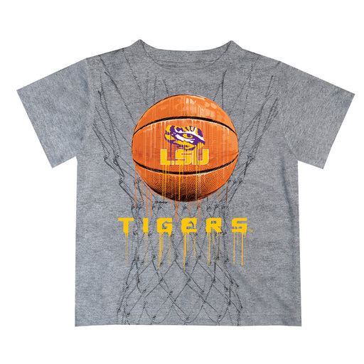 LSU Tigers Dripping Ball Gray T-Shirt by Vive La Fete