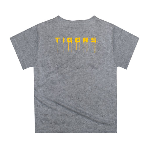 LSU Tigers Dripping Basketball Gray T-Shirt by Vive La Fete - Vive La Fête - Online Apparel Store