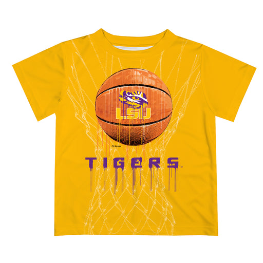 LSU Tigers Dripping Ball Purple T-Shirt by Vive La Fete