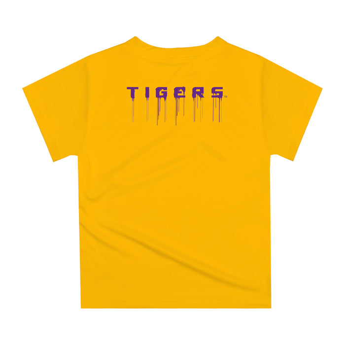 LSU Tigers Dripping Basketball Purple T-Shirt by Vive La Fete - Vive La Fête - Online Apparel Store