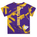 LSU Tigers Vive La Fete Boys Game Day Purple Short Sleeve Tee Paint Brush V2 - Vive La Fête - Online Apparel Store