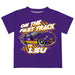 LSU Tigers Vive La Fete Fast Track Boys Game Day Purple Short Sleeve Tee