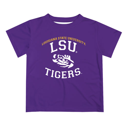 LSU Tigers Vive La Fete Boys Game Day V1 Purple Short Sleeve Tee Shirt