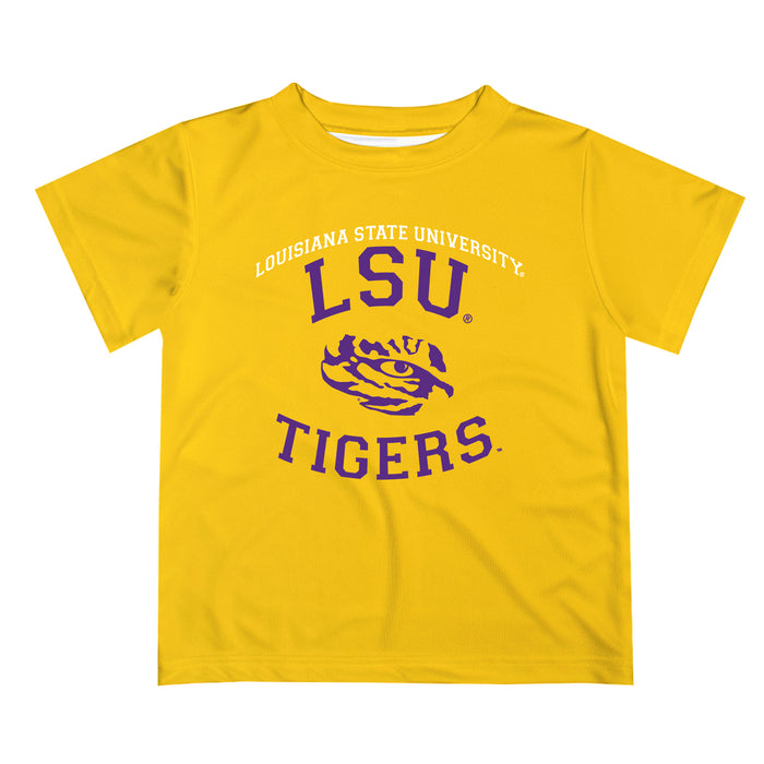 LSU Tigers Vive La Fete Boys Game Day V1 Gold Short Sleeve Tee Shirt