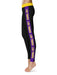 Louisiana State Tigers Vive La Fete Game Day Collegiate Purple Stripes Women Black Yoga Leggings 2 Waist Tights - Vive La Fête - Online Apparel Store