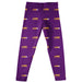 LSU Shreveport LSUS Pilots Vive La Fete Girls Game Day All Over Logo Elastic Waist Classic Play Purple Leggings Tights - Vive La Fête - Online Apparel Store