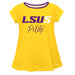 LSU Shreveport LSUS Pilots Vive La Fete Girls Game Day Short Sleeve Gold Top with School Logo and Name - Vive La Fête - Online Apparel Store