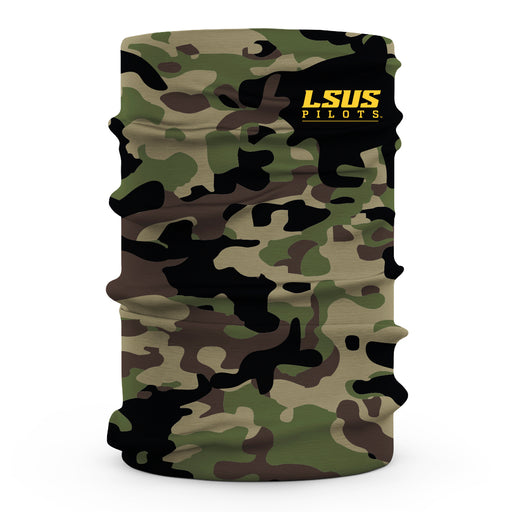 LSU Shreveport LSUS Pilots Vive La Fete Camo Collegiate Face Cover Soft Camouflage Four Way Stretch Neck Gaiter - Vive La Fête - Online Apparel Store