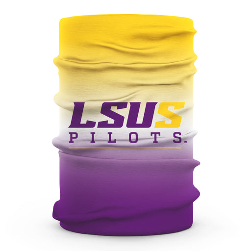 LSU Shreveport LSUS Pilots Vive La Fete Degrade Logo Game Day Collegiate Face Cover Soft 4-Way Stretch Neck Gaiter - Vive La Fête - Online Apparel Store