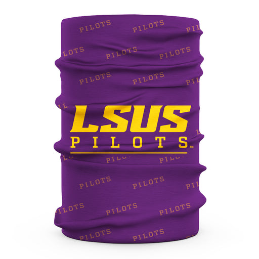 LSU Shreveport Pilots Pilots Vive La Fete All Over Logo Game Day  Collegiate Face Cover Soft 4-Way Stretch Neck Gaiter - Vive La Fête - Online Apparel Store
