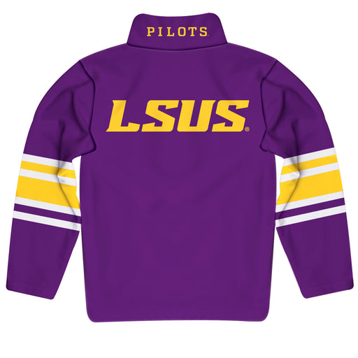 LSU Shreveport LSUS Pilots Vive La Fete Game Day Purple Quarter Zip Pullover Stripes on Sleeves - Vive La Fête - Online Apparel Store