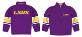 LSU Shreveport LSUS Pilots Vive La Fete Game Day Purple Quarter Zip Pullover Stripes on Sleeves - Vive La Fête - Online Apparel Store