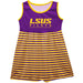 LSU Shreveport LSUS Pilots Vive La Fete Girls Game Day Sleeveless Tank Dress Solid Purple Logo Stripes on Skirt - Vive La Fête - Online Apparel Store