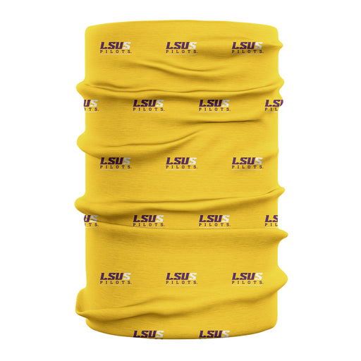 LSU Shreveport LSUS Pilots All Over Logo Game Day Collegiate Face Cover Soft 4-Way Stretch Two Ply Neck Gaiter - Vive La Fête - Online Apparel Store