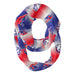 Louisiana Tech Bulldogs Vive La Fete All Over Logo Game Day Collegiate Women Ultra Soft Knit Infinity Scarf