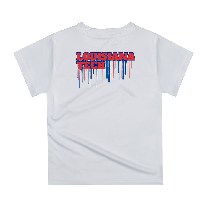 Louisiana Tech Bulldogs Original Dripping Football Helmet T-Shirt by Vive La Fete - Vive La Fête - Online Apparel Store