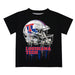 Louisiana Tech Bulldogs Original Dripping Football Helmet Black T-Shirt by Vive La Fete