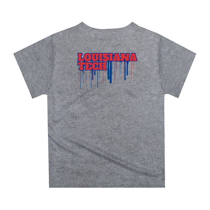 Louisiana Tech Bulldogs Original Dripping Football Helmet T-Shirt by Vive La Fete - Vive La Fête - Online Apparel Store