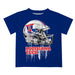 Louisiana Tech Bulldogs Original Dripping Football Helmet Blue T-Shirt by Vive La Fete