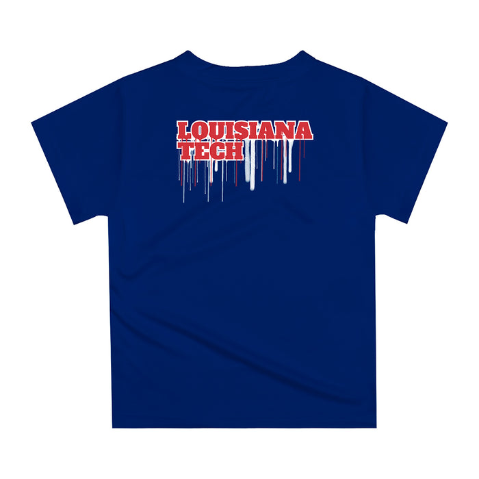Louisiana Tech Bulldogs Original Dripping Football Helmet T-Shirt by Vive La Fete - Vive La Fête - Online Apparel Store