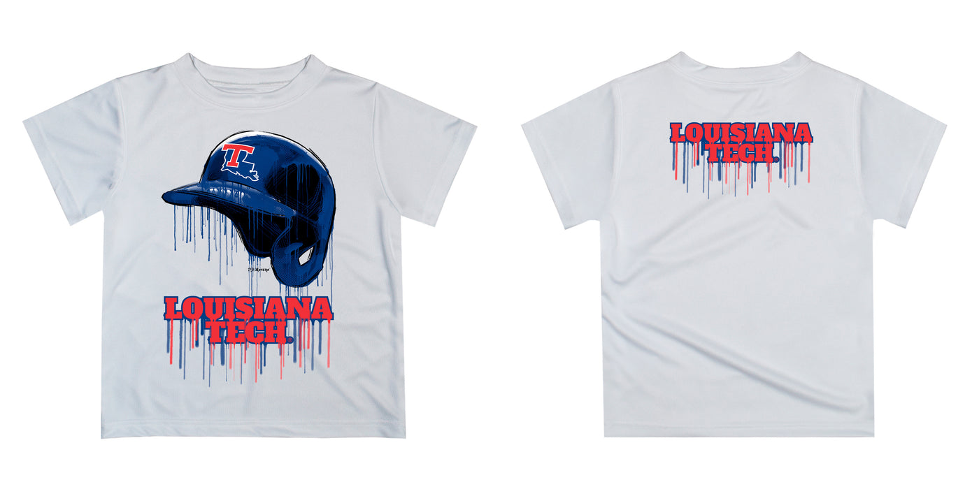 Louisiana Tech Bulldogs Original Dripping Baseball Hat Red T-Shirt by Vive La Fete - Vive La Fête - Online Apparel Store