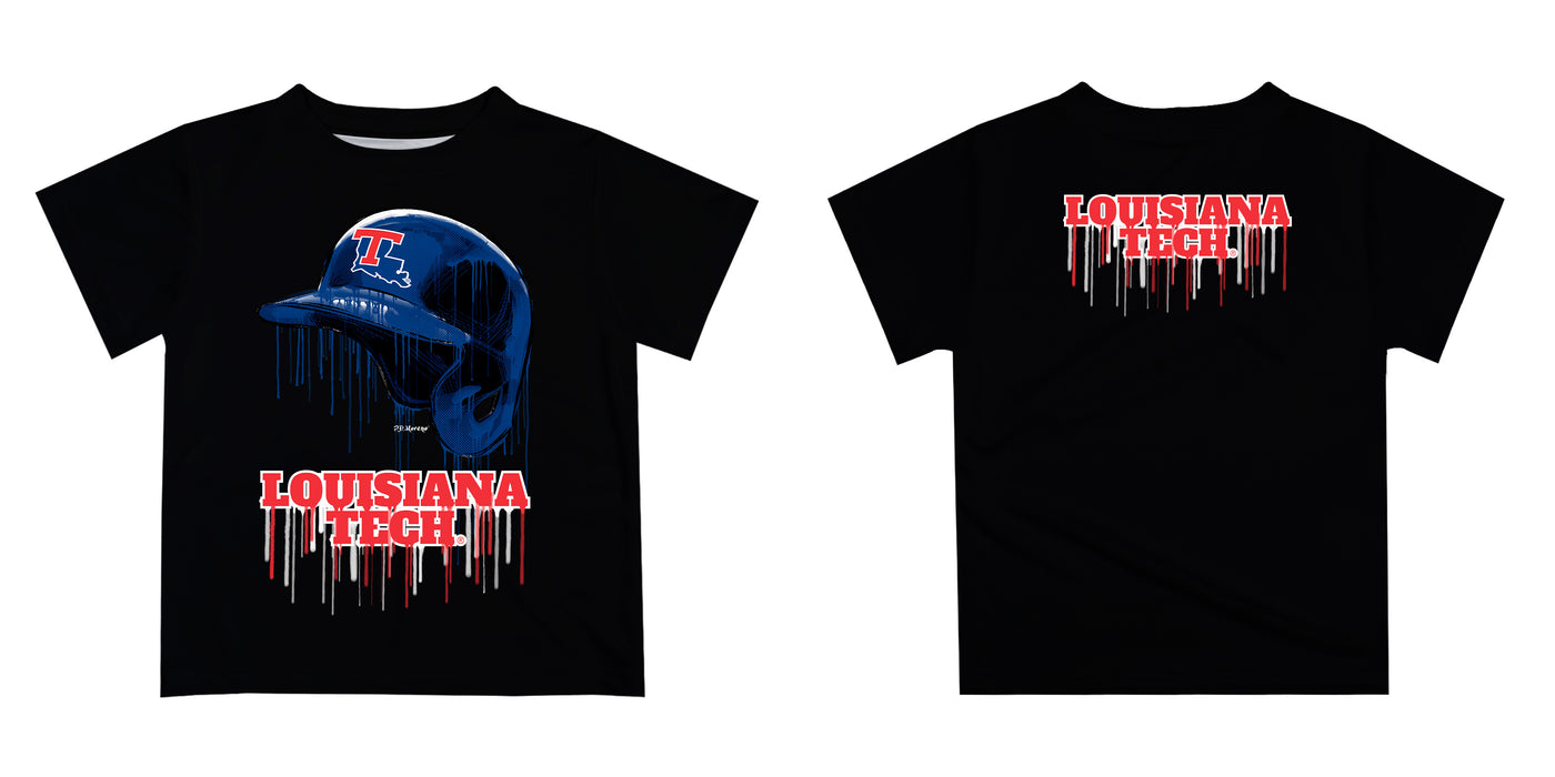 Louisiana Tech Bulldogs Original Dripping Baseball Hat Red T-Shirt by Vive La Fete - Vive La Fête - Online Apparel Store