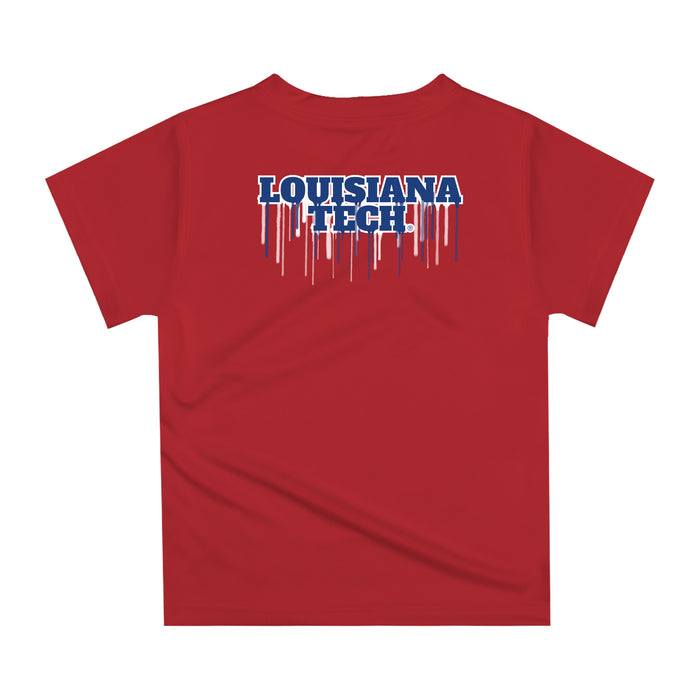Louisiana Tech Bulldogs Original Dripping Baseball Hat Red T-Shirt by Vive La Fete - Vive La Fête - Online Apparel Store