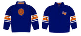 Lincoln University Lions LU Vive La Fete Game Day Blue Quarter Zip Pullover Stripes on Sleeves - Vive La Fête - Online Apparel Store