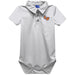 Lincoln University Lions LU Embroidered White Solid Knit Polo Onesie