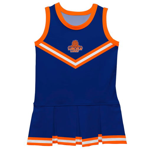 Lincoln Lions LU Vive La Fete Game Day Blue Sleeveless Cheerleader Dress